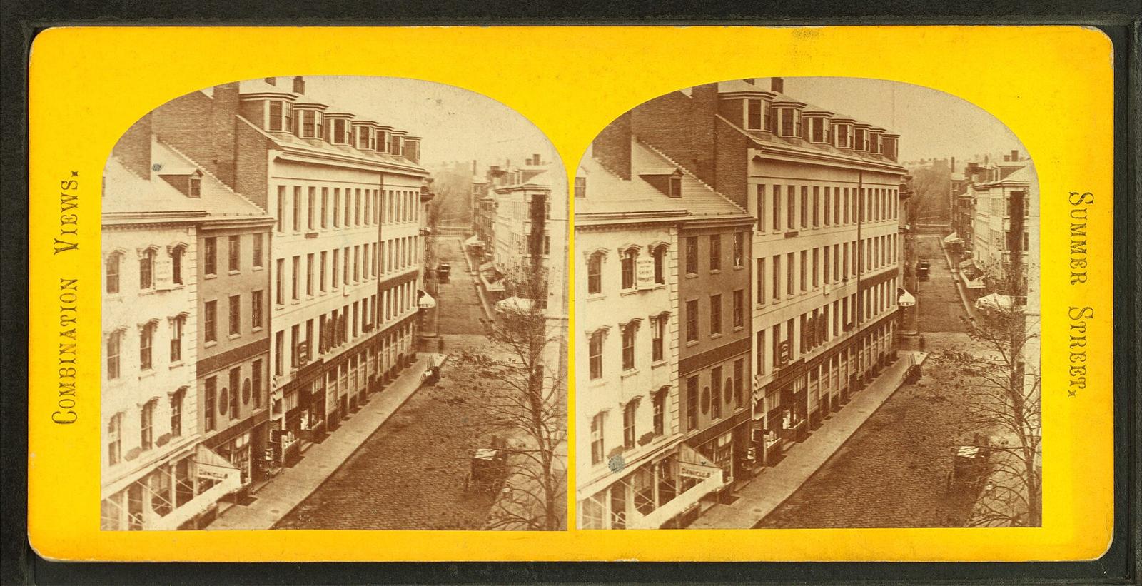 Summer Street, from Robert N. Dennis collection of stereoscopic views 3